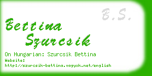 bettina szurcsik business card